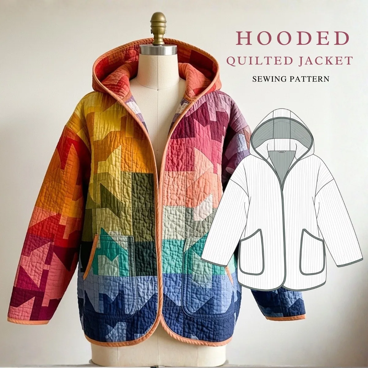 Hooded Quilted Jacket by LU2COHOUSE